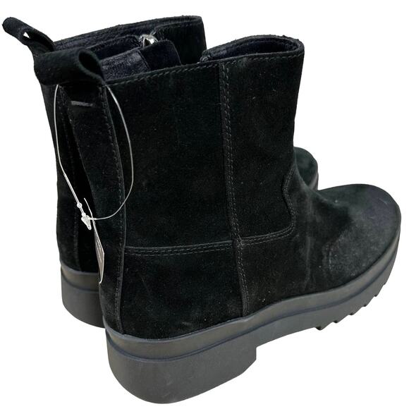 Eileen Fisher NWOB Floyd Waterproof Boot Black Size 6 Suede Leather Side Zip - Picture 2 of 9